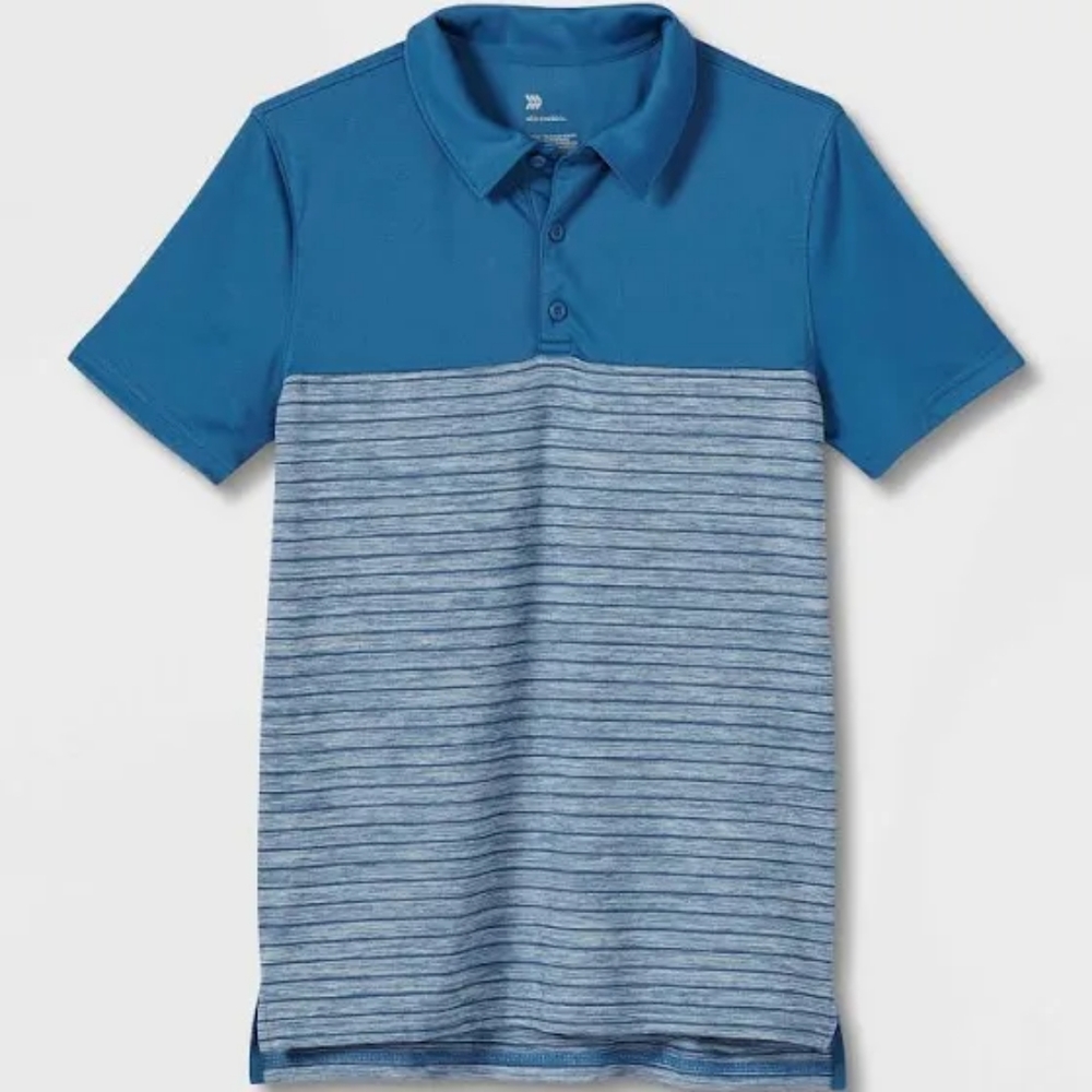 04 Boys Stripe Golf Polo- All in Motion